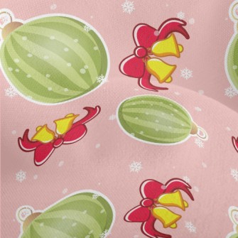 Bells And Christmas Balls Lightweight Performance Linen