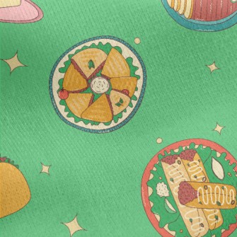 Mexican Traditional Cuisine Jersey Backed Fleece