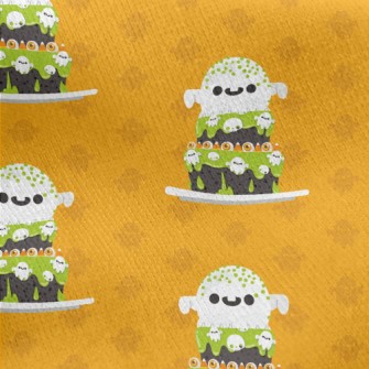 Halloween Theme Cake Jersey Backed Fleece