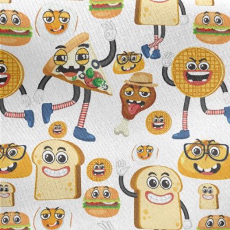 Funny Food Jersey Backed Fleece