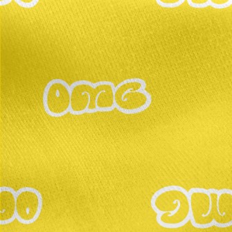 Retro Graffiti OMG Jersey Backed Fleece