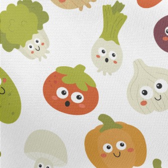 Cute Vegetables With Big Eyes Pongee