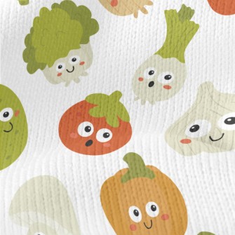 Cute Vegetables With Big Eyes Stretch Jersey
