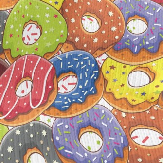 Assorted Frosted Donuts Stretch Jersey