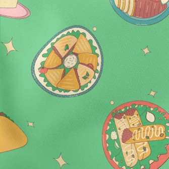 Mexican Traditional Cuisine Lightweight Cotton Poplin