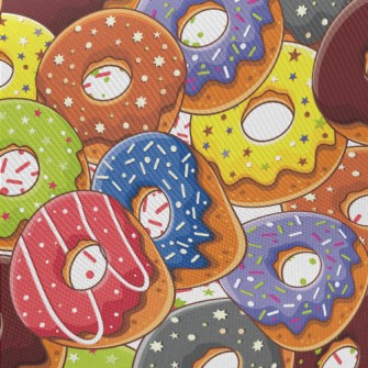 Assorted Frosted Donuts Midweight Cotton Poplin
