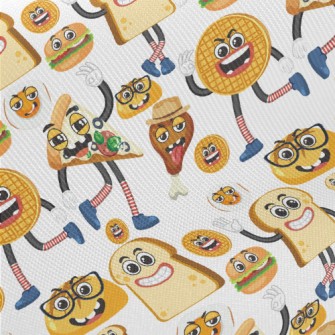 Funny Food Midweight Cotton Poplin
