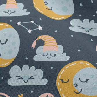 Close Your Eyes Moon Clouds Chiffon