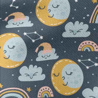 Close Your Eyes Moon Clouds Waterproof Canvas