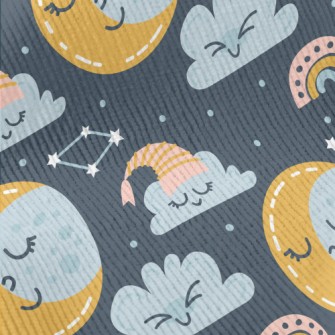 Close Your Eyes Moon Clouds Standard Corduroy