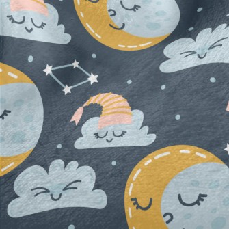 Close Your Eyes Moon Clouds Minky