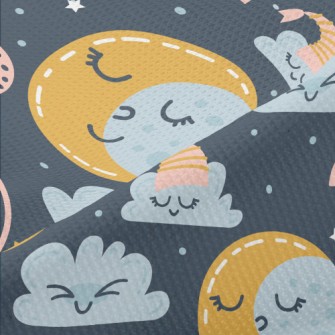 Close Your Eyes Moon Clouds Piqué