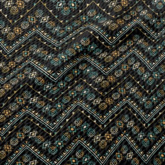 Geometric Patchwork Ethnic Birdseye Piqué