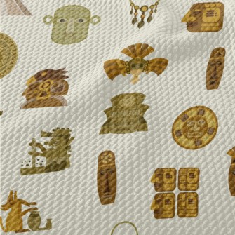 Traditional Maya Civilization Birdseye Piqué