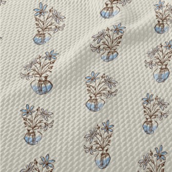 Simple Sketch Vase Birdseye Piqué