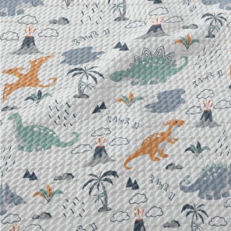 Passionate Dinosaur Island Birdseye Piqué