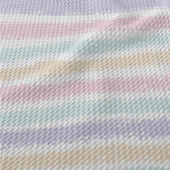 Irregular Watercolor Stripes Birdseye Piqué