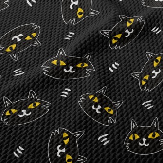 Black Cat With Bad Intentions Birdseye Piqué