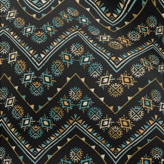 Geometric Patchwork Ethnic Chiffon