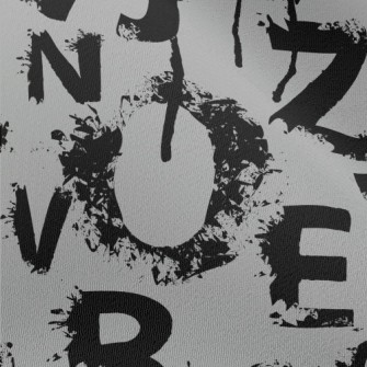 Ink Splash English Text Chiffon