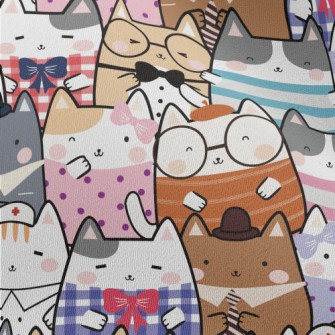 Cute Cartoon Cat Chiffon
