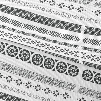 Black And White Geometric Ethn Waterproof Oxford