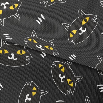 Black Cat With Bad Intentions Waterproof Oxford
