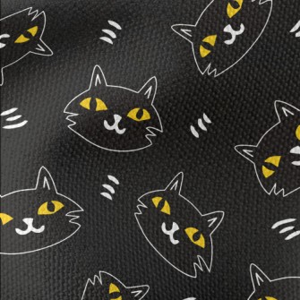 Black Cat With Bad Intentions Waterproof Canvas