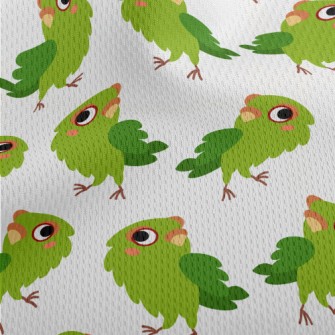 Shaking Head Parrot Athletic Mesh Flat Back