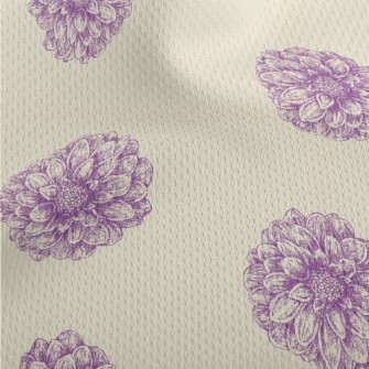 Soft Coil Flowers Athletic Mesh Flat Back