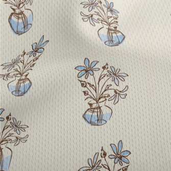 Simple Sketch Vase Athletic Mesh Flat Back