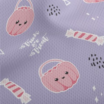 Cute Pumpkin Candy Bucket Athletic Mesh Flat Back