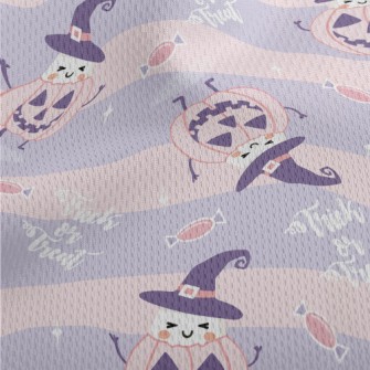 Trick Or Treat Pumpkin Ghost Athletic Mesh Flat Back