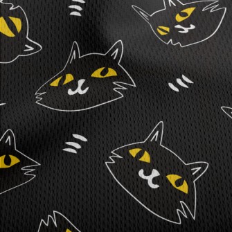 Black Cat With Bad Intentions Athletic Mesh Flat Back