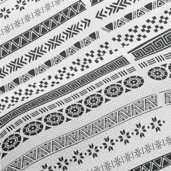 Black And White Geometric Ethn Performance Linen