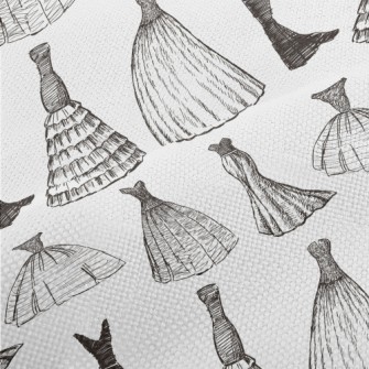 Hand Drawn Sketch Dress Performance Linen