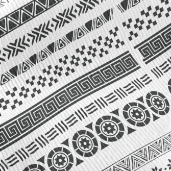 Black And White Geometric Ethn Standard Corduroy