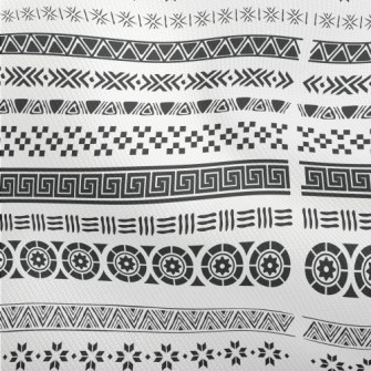 Black And White Geometric Ethn Dobby