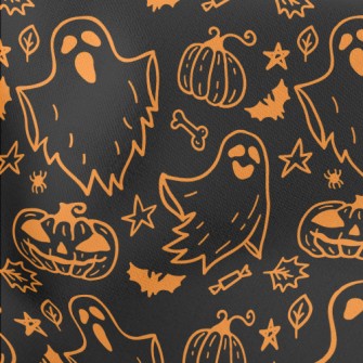 Halloween Ghost Pumpkin Stretch Ponte