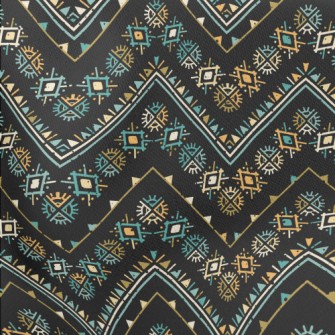 Geometric Patchwork Ethnic Stretch Ponte