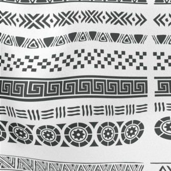 Black And White Geometric Ethn Stretch Ponte