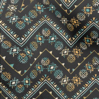 Geometric Patchwork Ethnic Micro Fleece