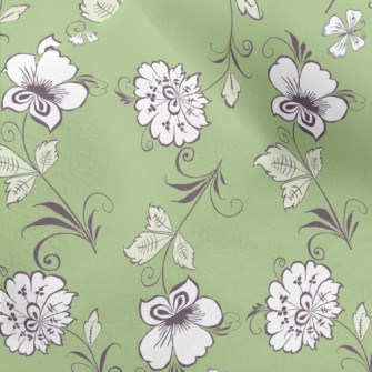 Pretty Flowers And Leaves Micro Fleece