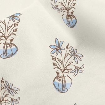 Simple Sketch Vase Micro Fleece