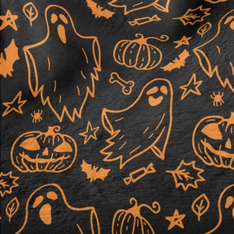 Halloween Ghost Pumpkin Minky