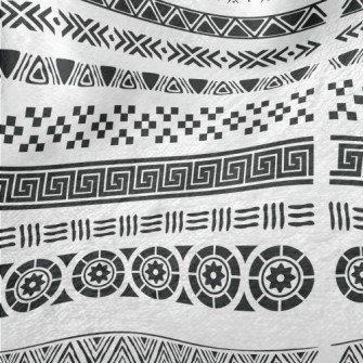 Black And White Geometric Ethn Minky