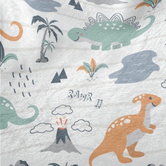 Passionate Dinosaur Island Minky