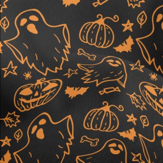 Halloween Ghost Pumpkin Lightweight Performance Linen
