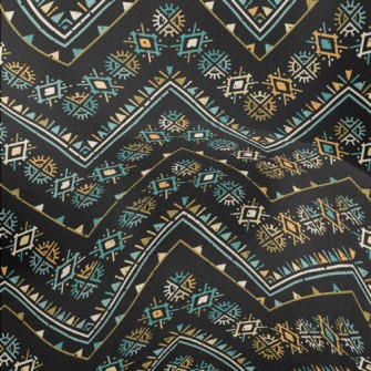 Geometric Patchwork Ethnic Lightweight Performance Linen