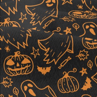 Halloween Ghost Pumpkin Modern Jersey